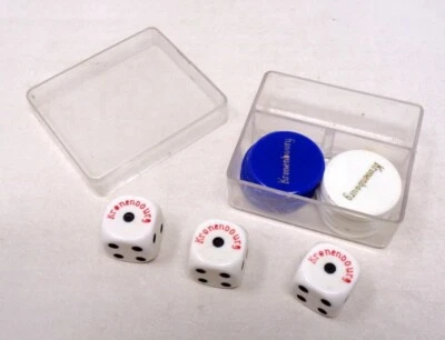 Boite ancienne publicitaire Kronenbourg Bière - Dés à jouer et jetons - JEU 421 - Photo 1/3