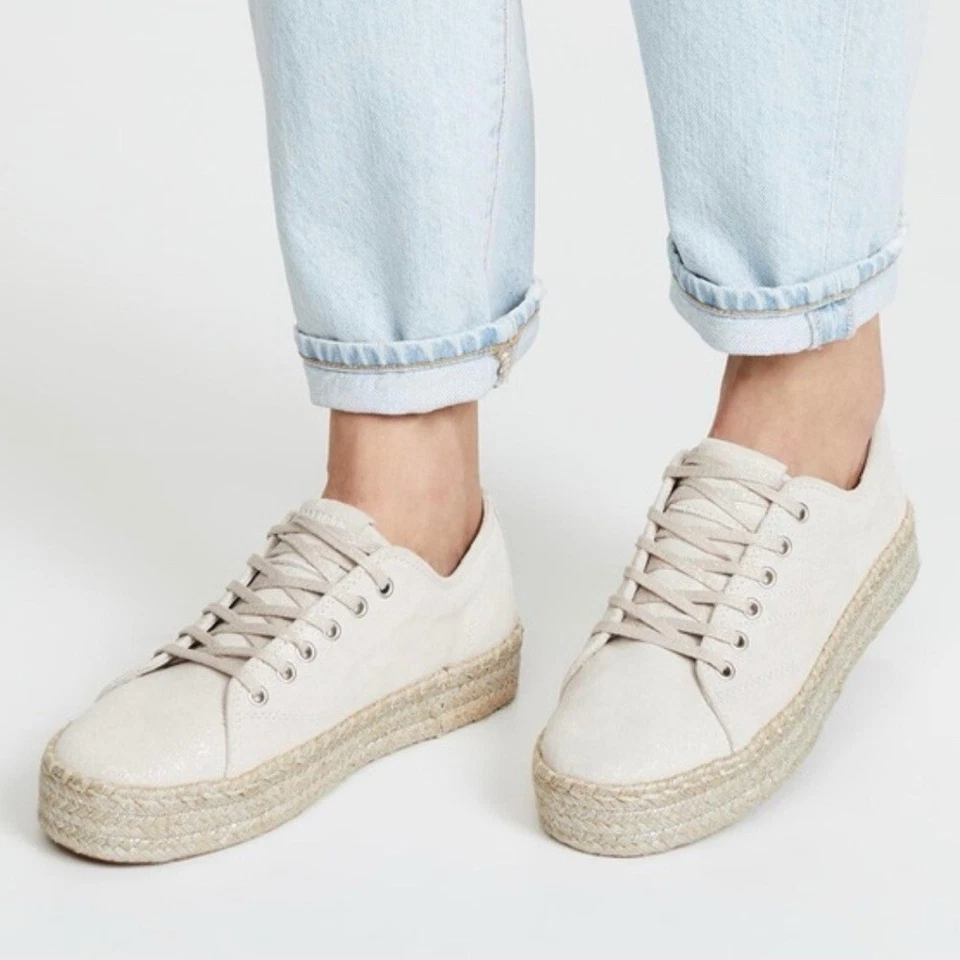 Tretorn Mujer Eva 2 Zapatos Plataforma Gamuza Abedul Plata Moda Tenis Talla 9 Foto 1 de 4