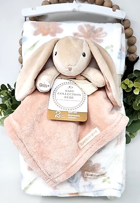 Mantas y Beyond Bunny Rabbit Manta y Lovey Set de Regalo - Vellón Suave 28"x32" Foto 1 de 4