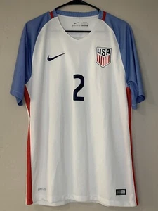Nike USMNT 2016 USA Soccer Jersey Authentic Men’s Large Home Deandre Yedlin #02 - Picture 1 of 10