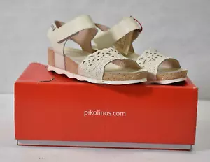 Sandali donna Pikolinos Mahon W9E con zeppa bassa misura 5,5 colore naturale scarpe - Foto 1 di 9