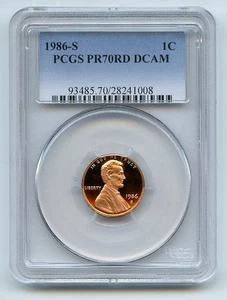 1986 S 1C Lincoln Cent Proof PCGS PR70DCAM - Picture 1 of 1