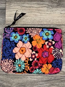 Vera Bradley Floral Fiesta Slim Cosmetic Zipper Case Bag NWOT - Picture 1 of 6