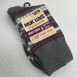 Muk Luks Women’s Boot Sock Size 6-10. Super Soft- Made From Recycled Plastic . - Picture 1 of 9