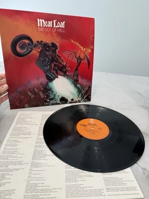 Meat Loaf Bat Out Of Hell Vinyl Record with lyrics 1977 - Image 1 of 4