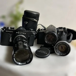 Asahi Pentax Spotmatic Spiegelreflexkamera mit 200mm & 55mm Objektiven gebraucht - Bild 1 von 8