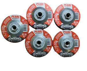 Schleifscheiben Aluminiumoxid T-27 4 1/2” x 1/4” x 5/8” Gewinde Dorn Perle - Bild 1 von 10