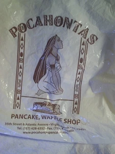 POCAHONTAS PANCAKE WAFFLE SHOP SHOPPING BAG, virginia beach va. - Picture 1 of 3