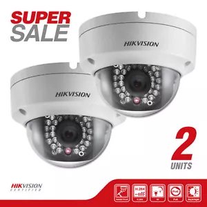 Bundle Combo 2 Hikvision DS-2CD2110F-I IP Dome Camera 1.3MP, 1280X960, Poe, IP66 - Picture 1 of 6