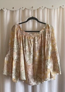 Andrée By Unit Damen 1X Schulterfreies Bauern Top Blumen Boho Festival - Bild 1 von 7