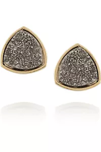 DARA ETTINGER "Alicia" gold-plated agate earrings NET-A-PORTER ANTHRO 14kt - Picture 1 of 6
