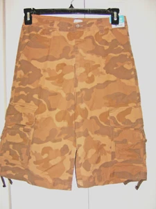 Pantalones Cortos Niños Carga Marrón Camuflaje Talla 16 Antiguo Azul Marino NUEVO - Imagen 1 de 2