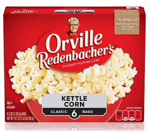 Orville Redenbacher's Kettle Corn Microwave Popcorn, 3.28 oz Classic Bag, 6 ct - Picture 1 of 6
