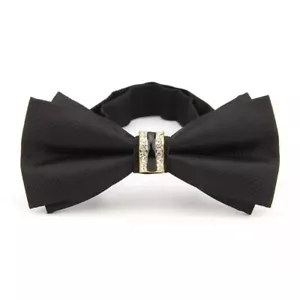 Hombres Formal Boda Estrás Pre-Atado Pajarita Esmoquin Ajustable Pajaritas Decoración - Imagen 1 de 8