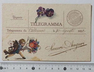 I122854 Cartolina illustrata - Bambini Telegramma 1932 - Foto 1 di 2