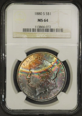 1880 S Morgan Dollar NGC MS64 Toned - Image 1 of 4