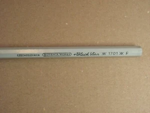 Alter Bleistift Kopierstift Czechoslovakia BOHEMIA WORKS Black Star 1701 F - Bild 1 von 1