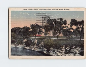 Postkarte Ladenhaus, älteste dauerhafte Bldg. on Rock Island Arsenal, Illinois - Bild 1 von 2