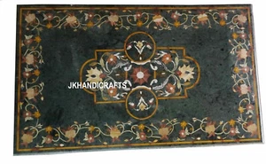 48" x 36" Green Marble Table Top Pietra Dura Work Handmade Home Furniture - Picture 1 of 3
