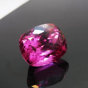 CERTIFIED Pink Tourmaline Natural Sapphire Cushion Cut 43.10 Ct Loose Gemstone. - Picture 1 of 16