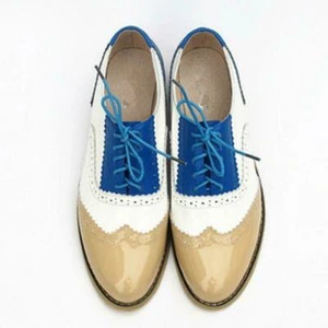 Women Lace up Shoe Lady Oxford Flats Brogue Shoes preppy girl retro oxfords SHOE - Picture 1 of 13