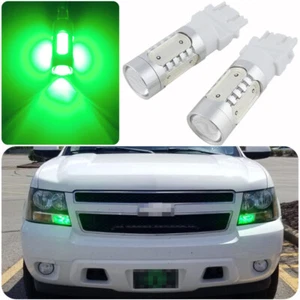 2 bombillas LED de circulación diurna verde brillante 3157 3457 4117 DRL - Imagen 1 de 14