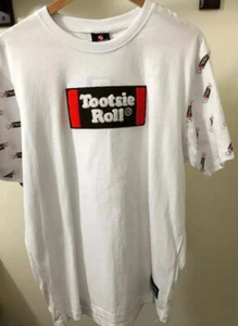 Tootsie Roll Patch Shirt Large Herren Neu mit Etikett Southpole weiß T-Shirt - Bild 1 von 5