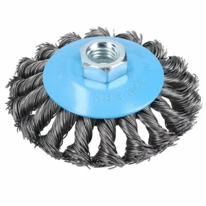 Cepillo/rueda de alambre de nudo giratorio para amoladora angular de 115 mm TE242 - Imagen 1 de 3