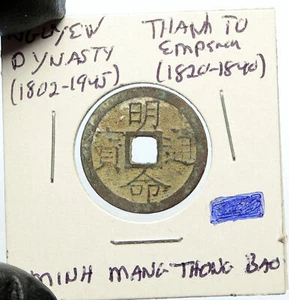 c1820 VIETNAM Nguyen Dynasty Emp THANH TO Minh Mang Thong Bao Cash Coin i100098 - Picture 1 of 3