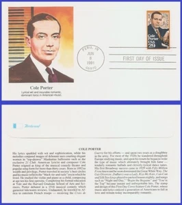 USA6 #2550 U/A FLEETWOOD FDC   Cole Porter - Picture 1 of 1