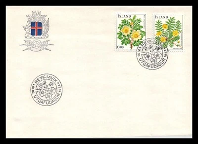 Islandia 1984 FDC, Flores VI. Hierba Burnet Rose/Plata. Lote #2. Foto 1 de 2