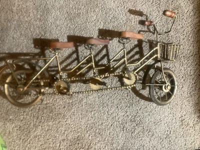 Escultura Bicicleta Metal Soldado - Arte Vintage Foto 1 de 4