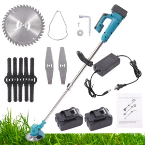 Cordless Electric Weed Lawn Eater Edger Yard Grass String Trimmer Cutter Mower - Picture 1 of 11