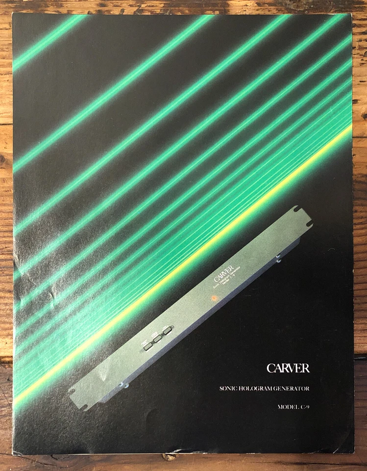 Hoja de especificaciones del distribuidor de holograma sónico Carver C-9 *Original* Foto 1 de 1