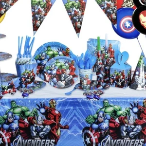 Avengers Kids Birthday Party Cutlery Tableware Plate Party Decoration Superhero - Picture 1 of 39