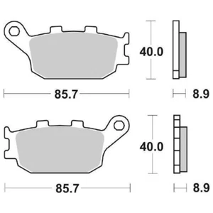 Yamaha FZ1-N/NA 1000 2006-2015 REAR BRAKE PADS 657 SBS - Picture 1 of 6