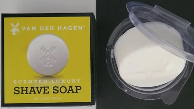 Luxury Shaving Soap Puck Bar Lather Light Fresh Scent 3.5 oz - Image 1 of 4