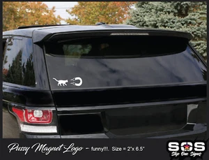 Pussy Magnet Logo Funny Sex window lettering windshield graphics vinyl decals - Picture 1 of 1