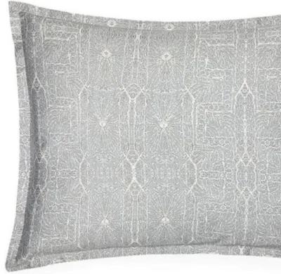 Sferra Emilia Negro Euro Continental Sham Italiano Hilado Algodón Satén Estampado Nuevo Foto 1 de 2