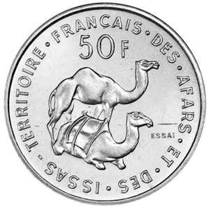 FRENCH AFARS & ISSAS 50 Franchi 1970 Esemplare 'Cammelli' Essai (Modello) Mtg.1.700 - Foto 1 di 2
