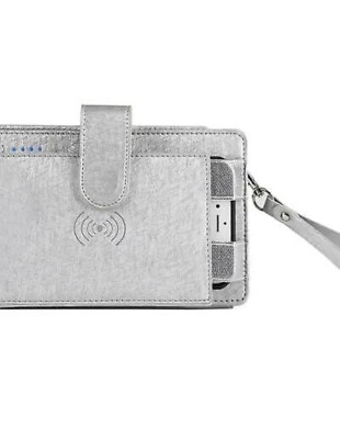 Muñequera Cartera Bloqueo RFID con Cargador Inalámbrico Qi ~Negro ~Plateado ~Dorado ~Rojo Foto 1 de 4