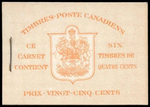 Canada Stamp Booklet - #BK36d (1943) 24¢ Type II, 7¢ & 6¢ rates - Picture 1 of 1