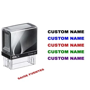 Custom Name Self-Inking Stamp – 9/16" x 1-1/2" Impression - Picture 1 of 5