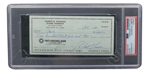 Bobby Thomson New York Giants Signed Bank Check PSA/DNA 85025534 - Picture 1 of 3