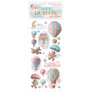 Stamperia - CANDY CHRISTMAS - AIR BALLOONS - RUB ON - 4" x 8.5" - Picture 1 of 1