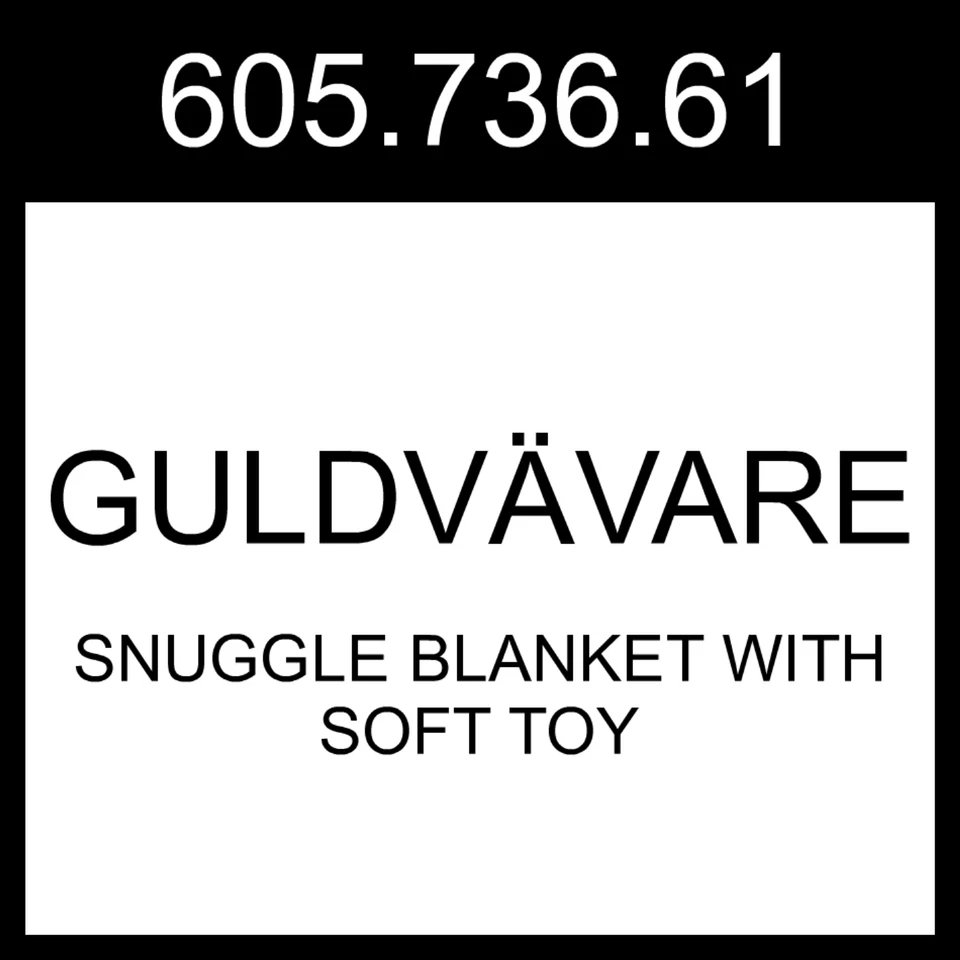 Manta acurrucada IKEA GULDVÄVARE con juguete suave azul amarillo/gato 605.736.61 Foto 1 de 1