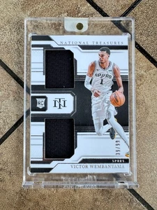 Victor Wembanyama 2023 Panini National Treasures Rookie Dual Patch /99 Spurs - Picture 1 of 2