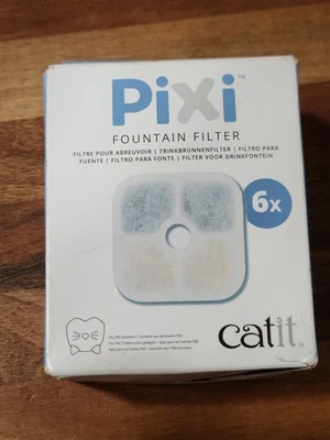 Paquete de 6 filtros de repuesto para fuente de agua limpiadora Catit PIXI Foto 1 de 4