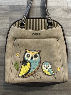 BOLSO MOCHILA CONVERTIBLE CHALA OWLS - Amplio y Versátil y Divertido - TAUPE Foto 1 de 4