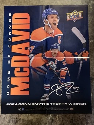 Upper Deck NHL Hockey Home Connor McDavid Conn Smythe Promotional Poster OILERS - Image 1 of 3